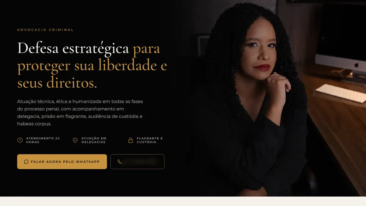 Site Dra. Nathalia Almeida: Advocacia criminal, São Paulo/SP